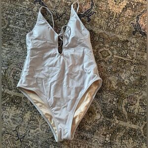 PacSun Light Gray One Piece Swimsuit